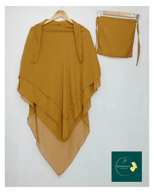 3 Layer Premium Khimar (Yellow)
