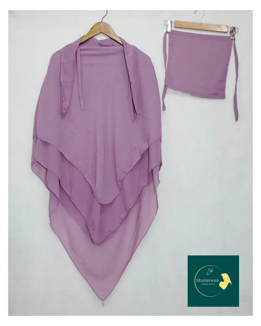 3 Layer Premium Khimar (Purple)
